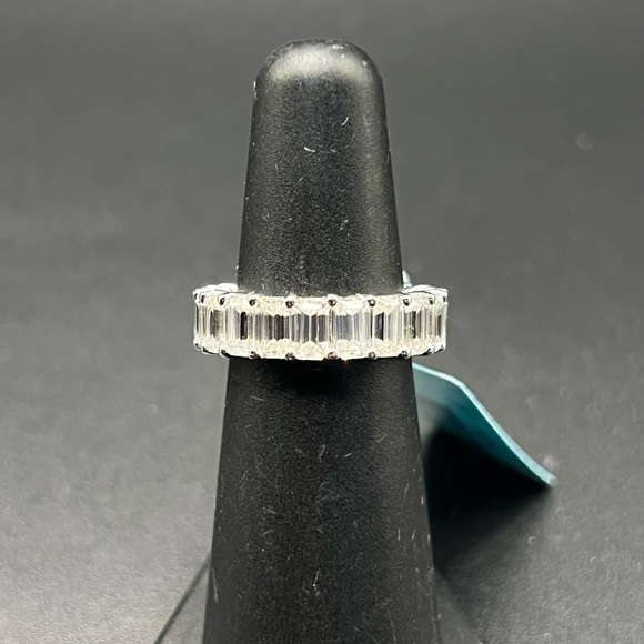 925 Sterling Silver 6.30CT MOISSANITE eternity band ring size 5 - Picture 8 of 17